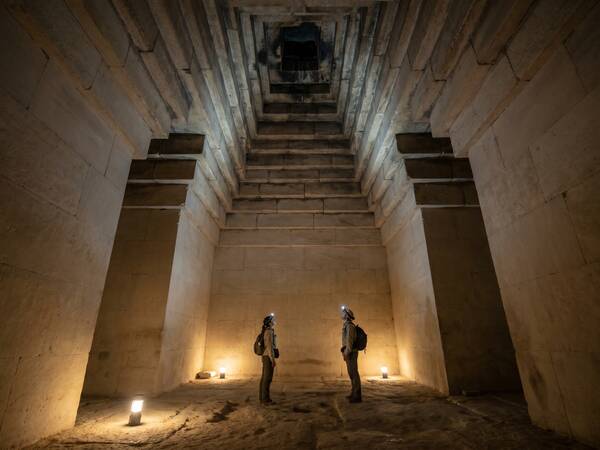 Corbelled chamber inside the Red Pyramid