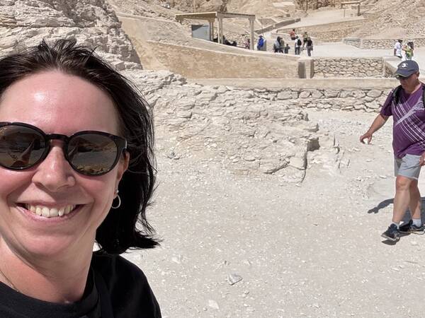 A Luxor Spirit guest at the Valley of the Kings