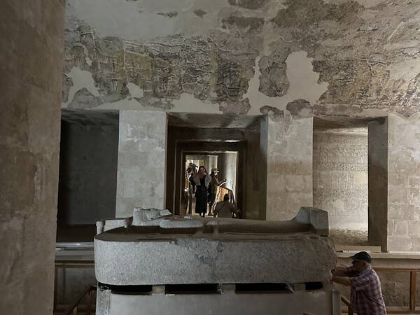 Painted scene inside a Valley of the Kings tomb